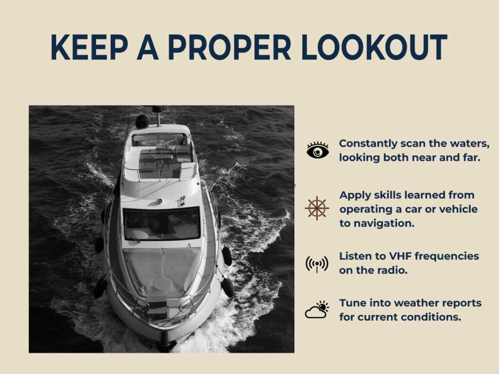 Why should a vessel operator keep a proper lookout