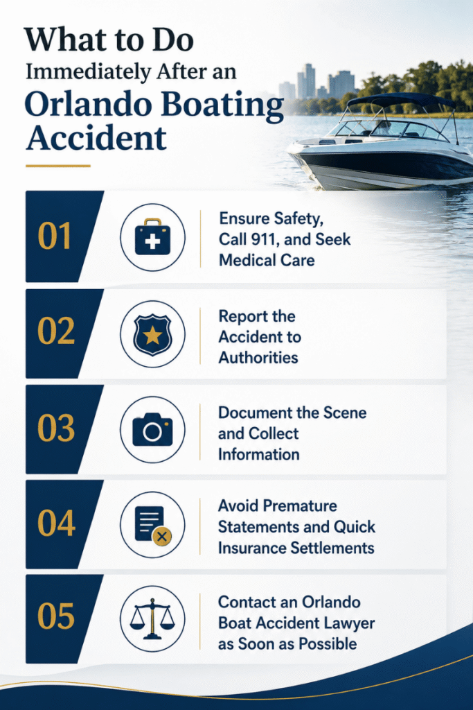 What to Do Immediately After an Orlando Boating Accident