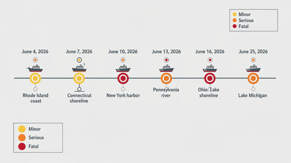 Timeline of Major US Boating Accidents in June 2026