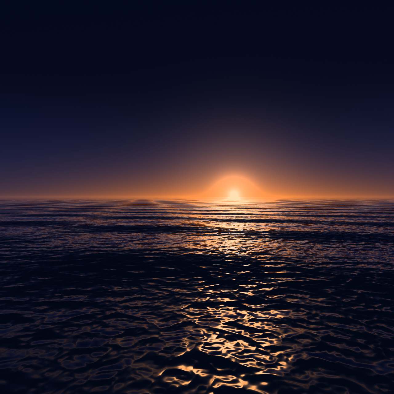 Open sea at dusk